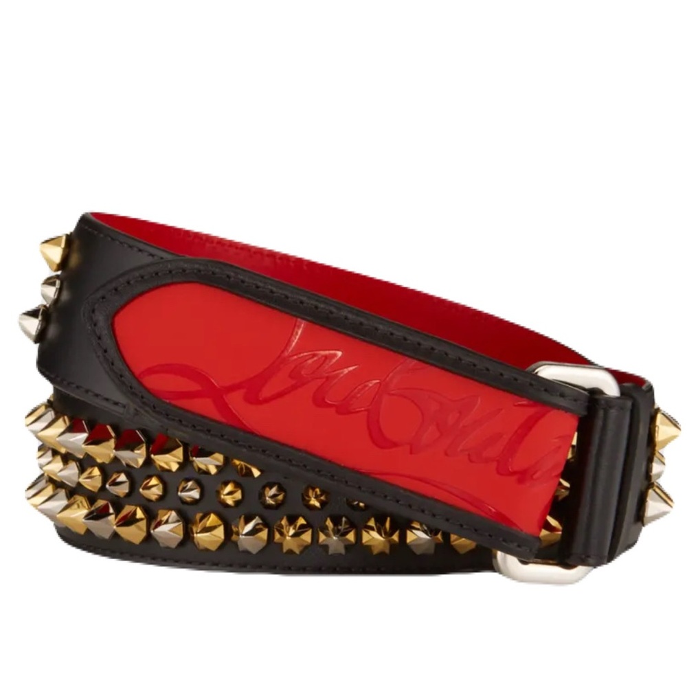Christian Louboutin Leather Studded Accents Belt